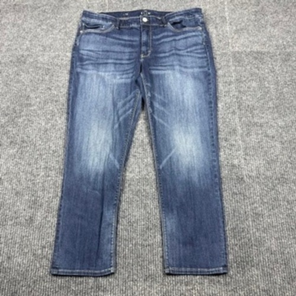 White House Black Market The Slim Crop Jeans Blue Denim Size 14 570225387
